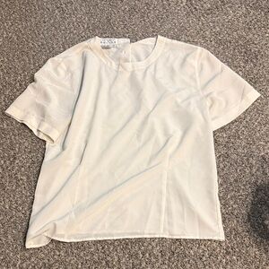 Chic Cream Short Sleeve Top